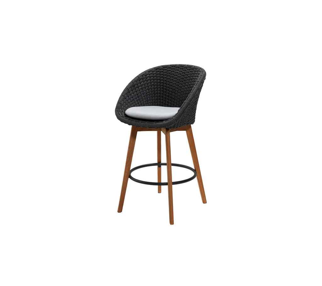 Cane-Line Peacock Bar Chair with Teak Legs