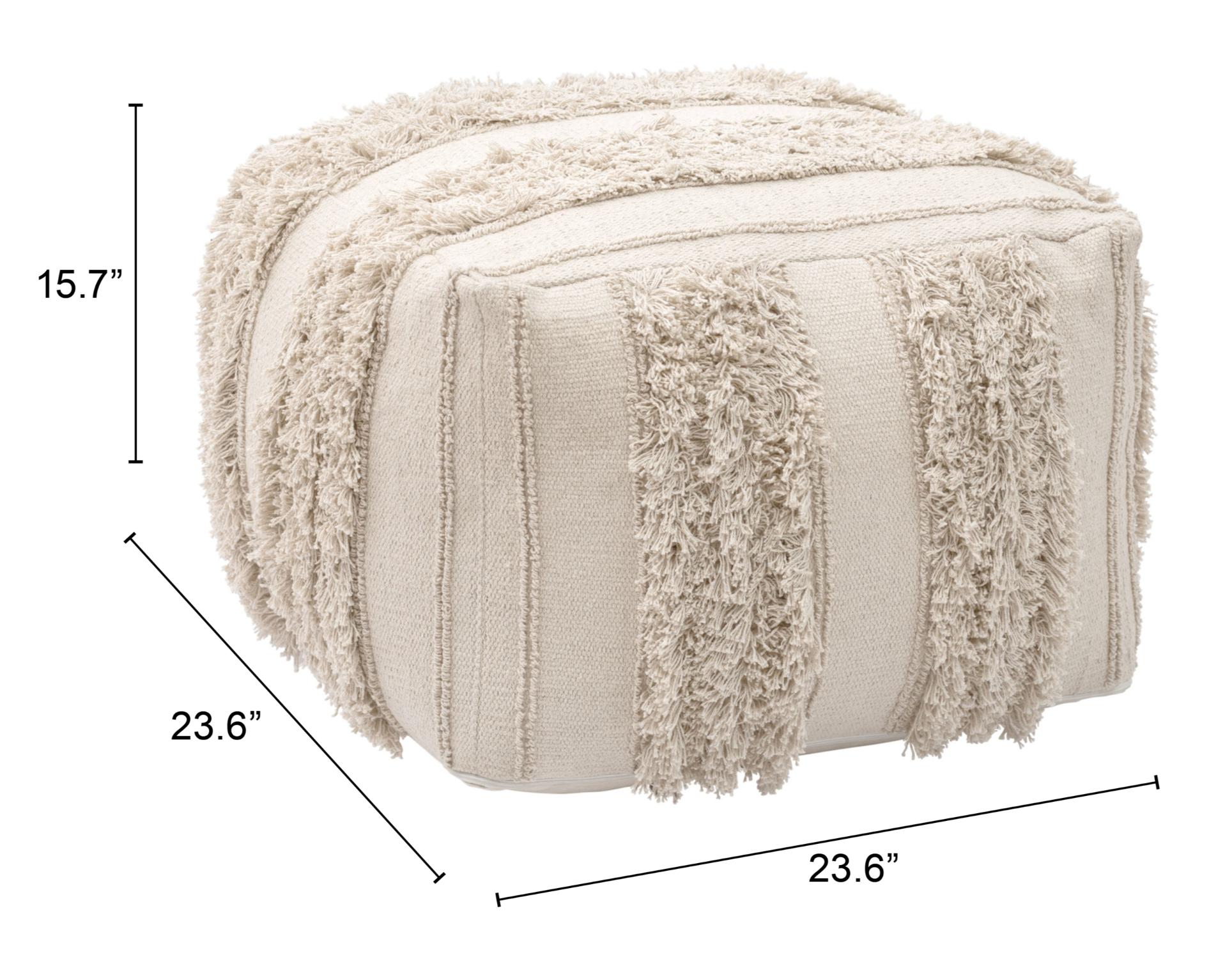 Zuo Modern Peru Ottoman in Beige