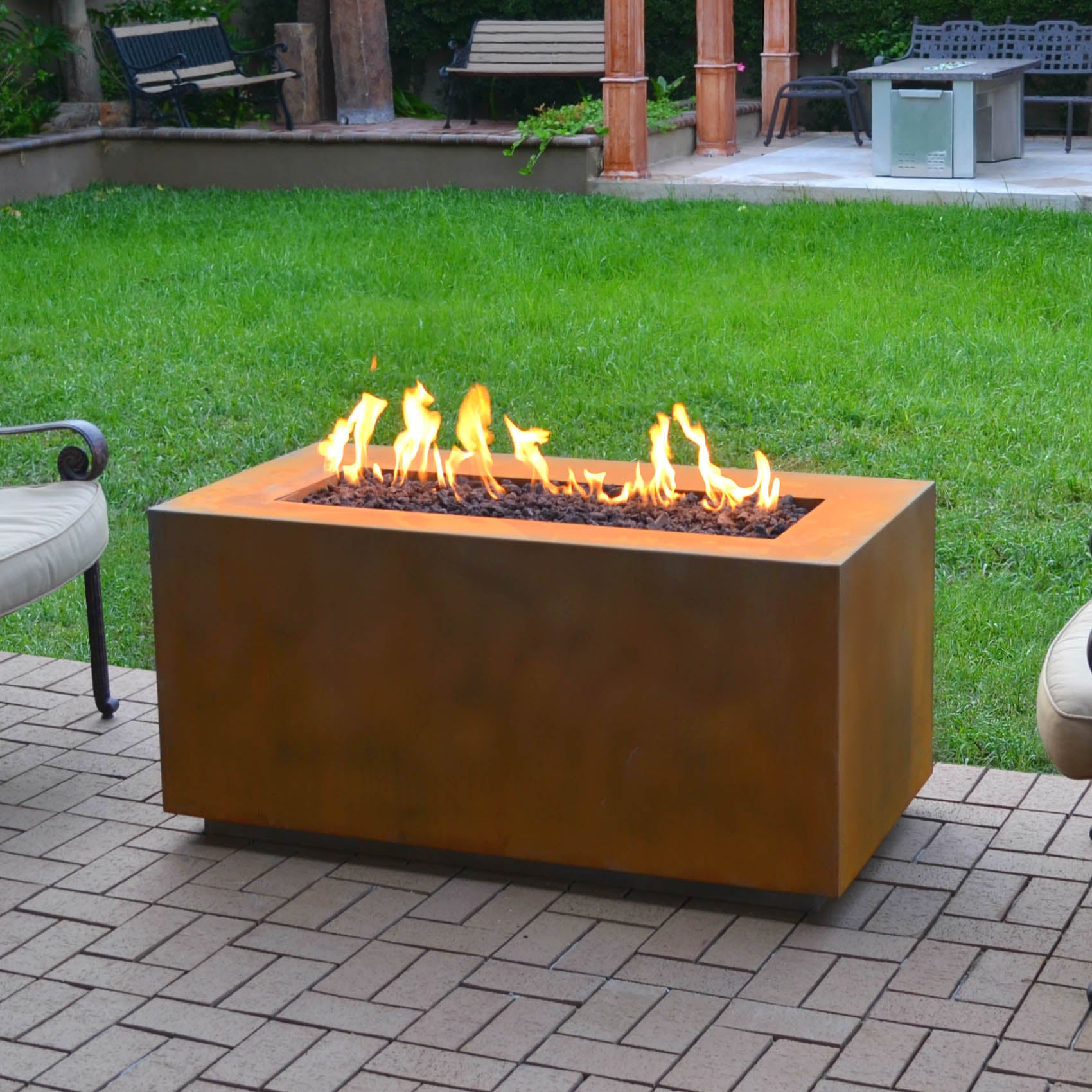 The Outdoor Plus Pismo Fire Pit - Corten Steel