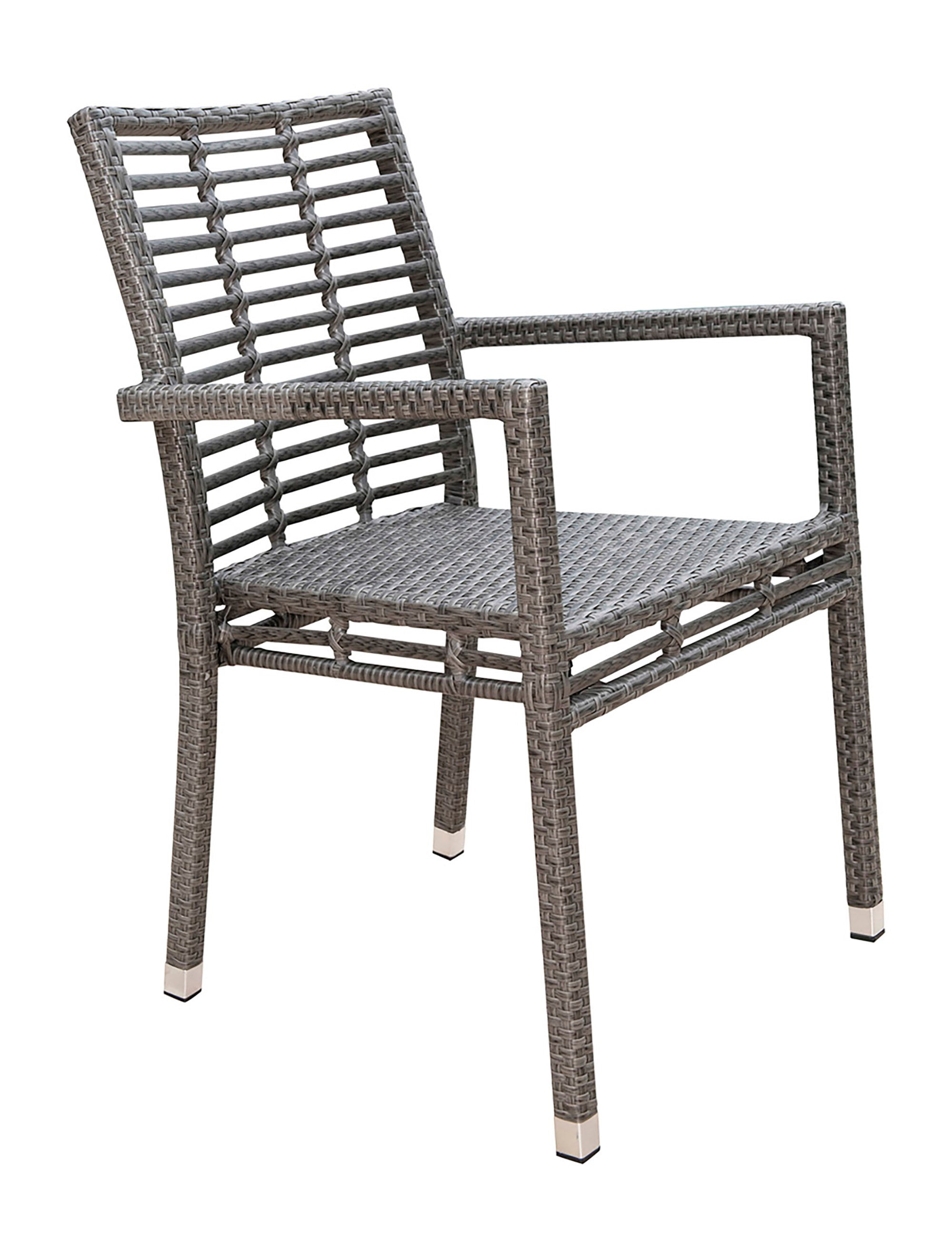 Panama Jack Outdoor Graphite Stackable Arm Chair