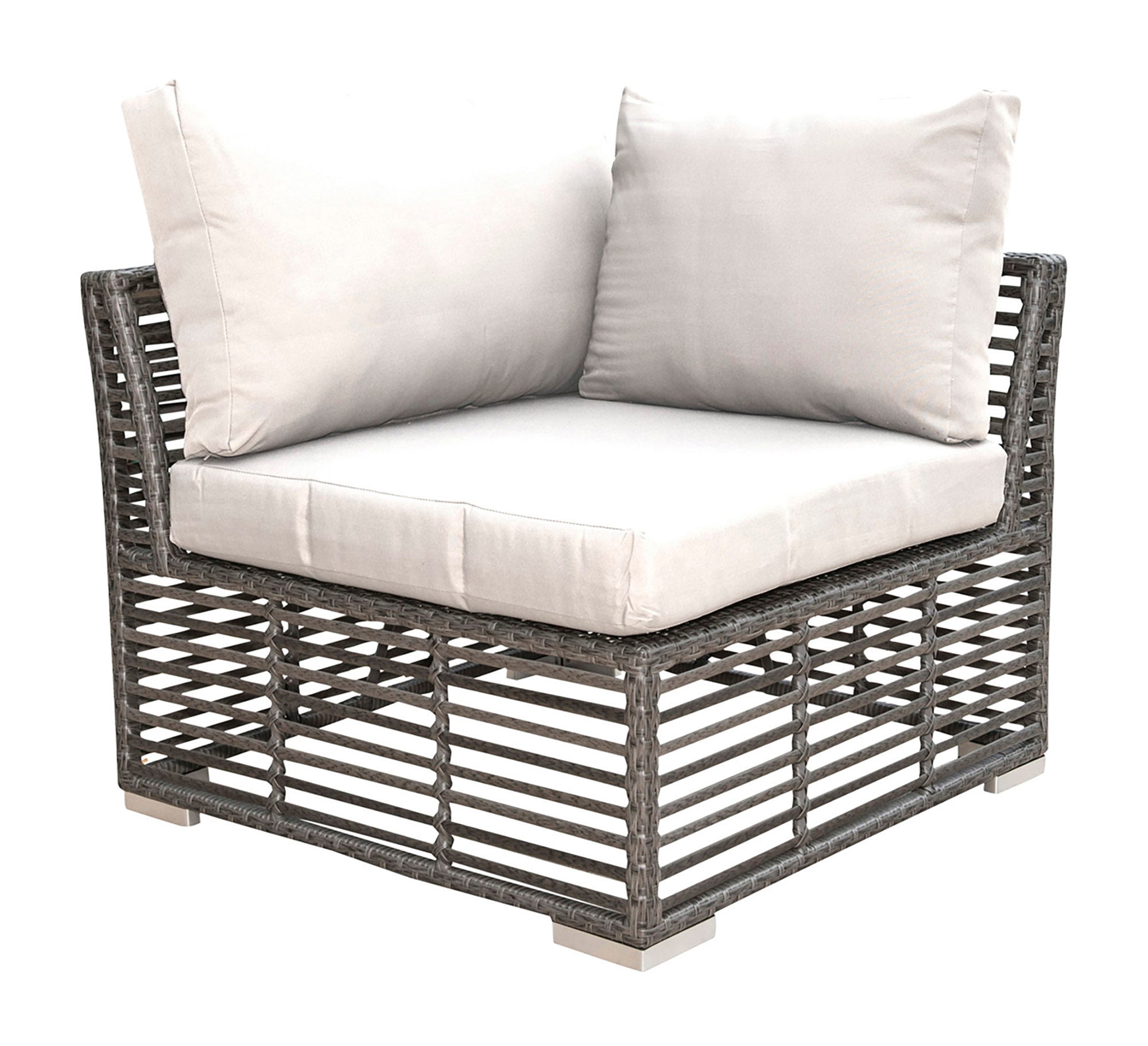 Panama Jack Outdoor Graphite Modular Corner Unit with Cushions