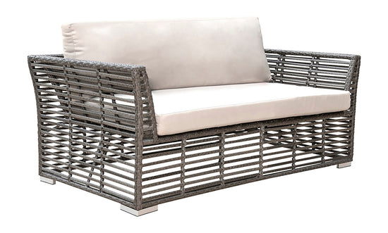Panama Jack Outdoor Graphite Loveseat with Cushions