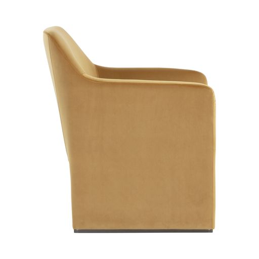 Sunpan Doreen Lounge Chair in Lux Brass - Diamond Mummy / Rubino White / Lux Moon Dust - Diamond Ocher