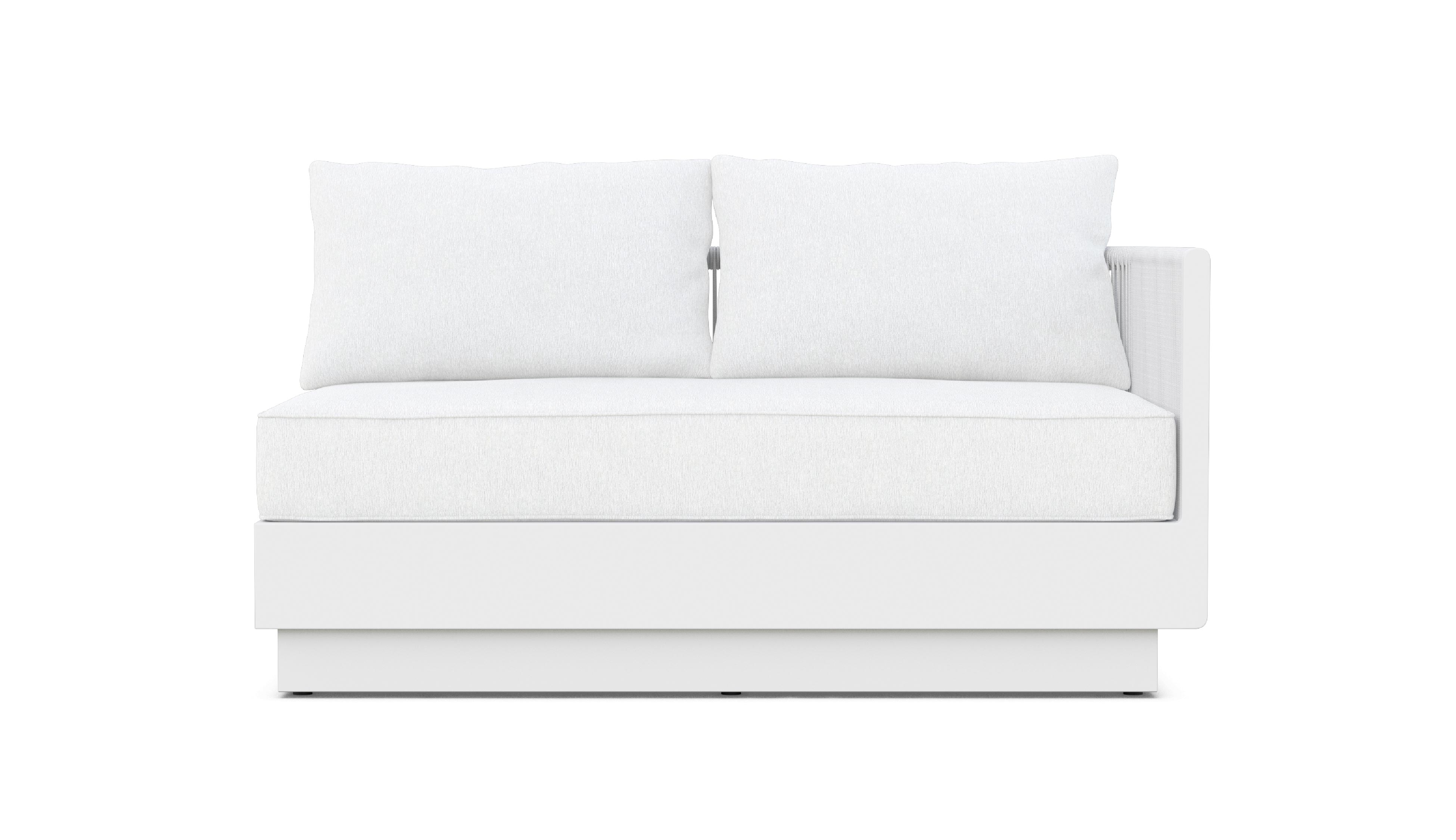 Azzurro Living Porto Sectional Sofa In Matte White/Charcoal Aluminum Frame - Build Your Own