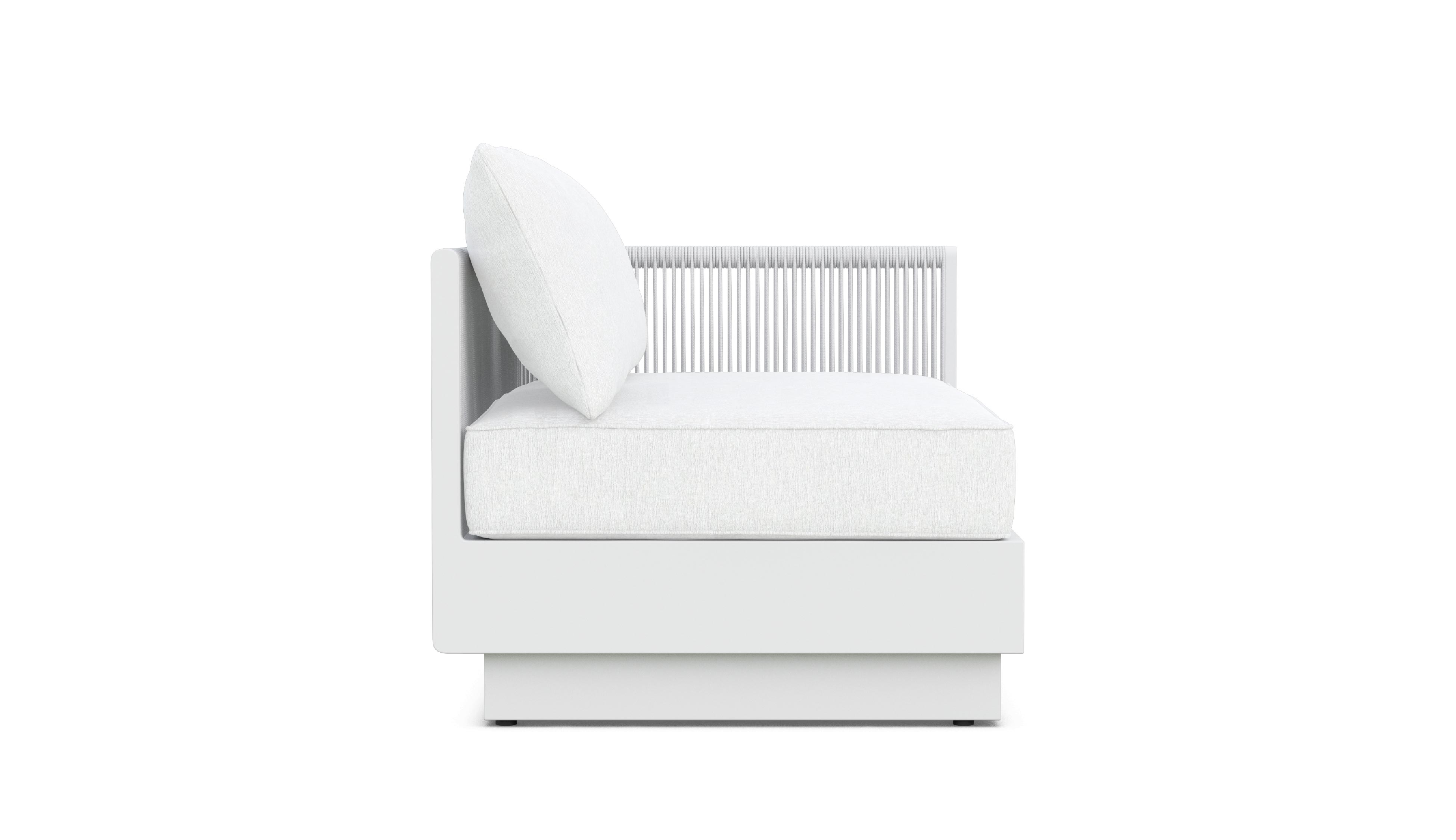 Azzurro Living Porto Sectional Sofa In Matte White/Charcoal Aluminum Frame - Build Your Own