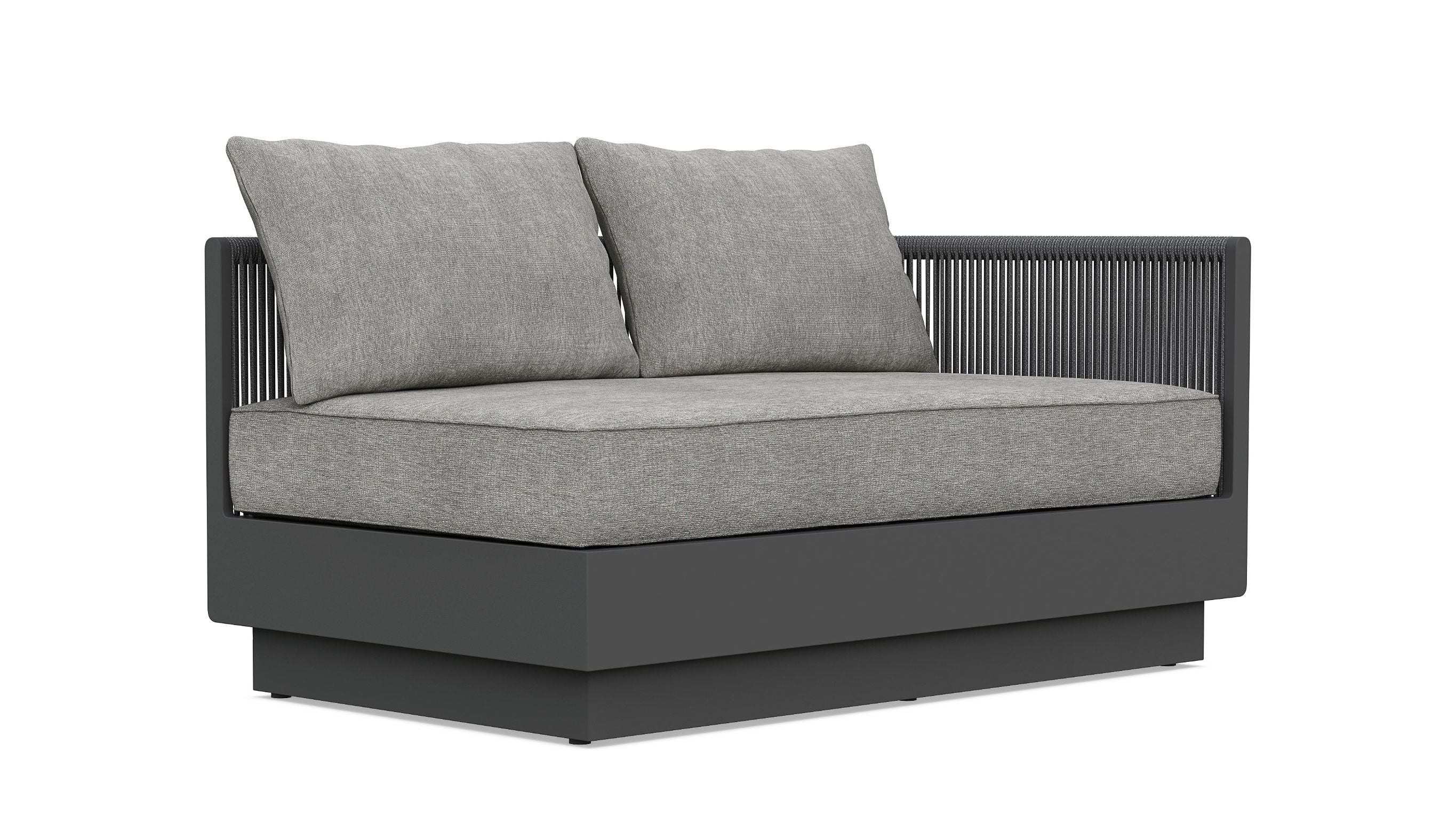 Azzurro Living Porto Sectional Sofa In Matte White/Charcoal Aluminum Frame - Build Your Own