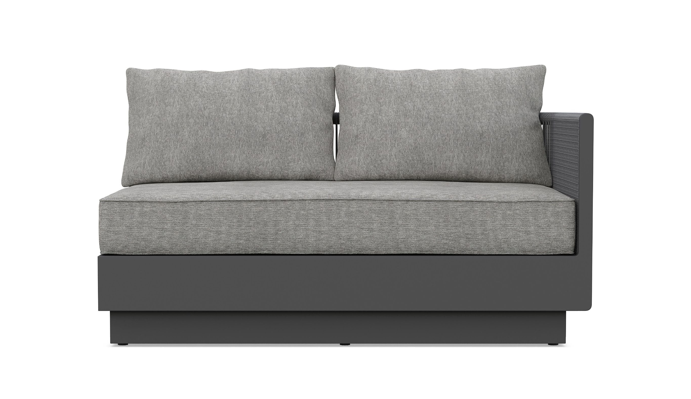 Azzurro Living Porto Sectional Sofa In Matte White/Charcoal Aluminum Frame - Build Your Own