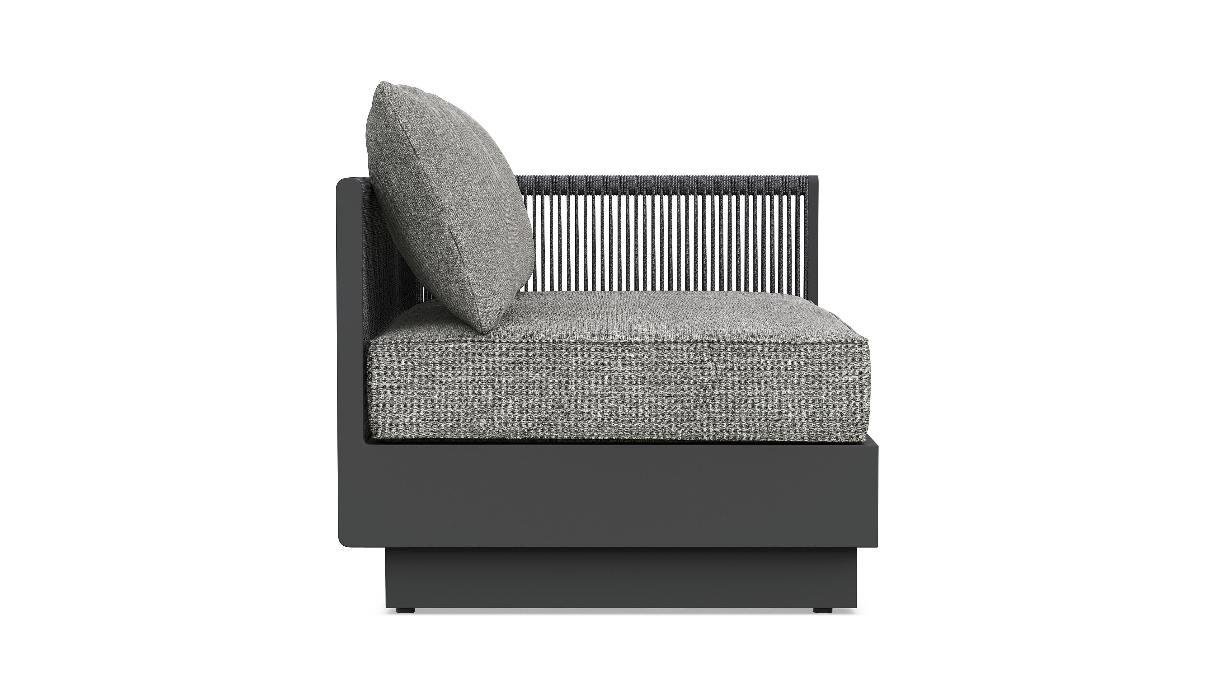 Azzurro Living Porto Sectional Sofa In Matte White/Charcoal Aluminum Frame - Build Your Own