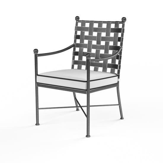 Sunset West Provence Wrought Iron Dining Chair With Cushion