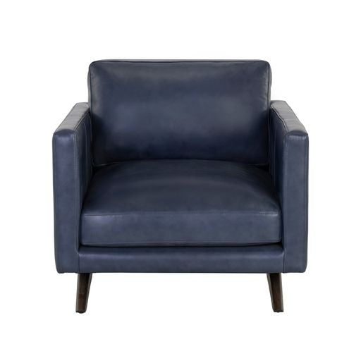 Sunpan Rogers Armchair Cortina Black / Cortina Ink / Shalimar Tobacco Leather