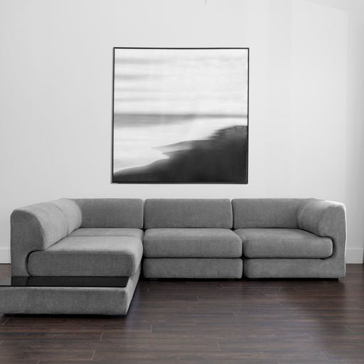 Sunpan Harmony Modular Armless Chair in Danny Dark Grey