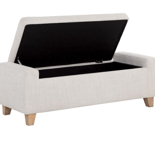 Sunpan Hartley Storage Bench in Distressed Nash Zebra / Natural - Moto Succo