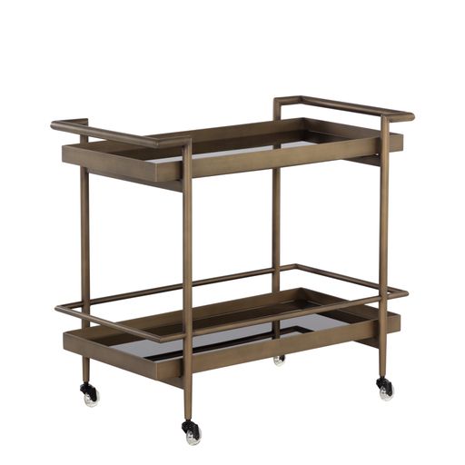 Sunpan Livingston Bar Cart Antique Brass / Black