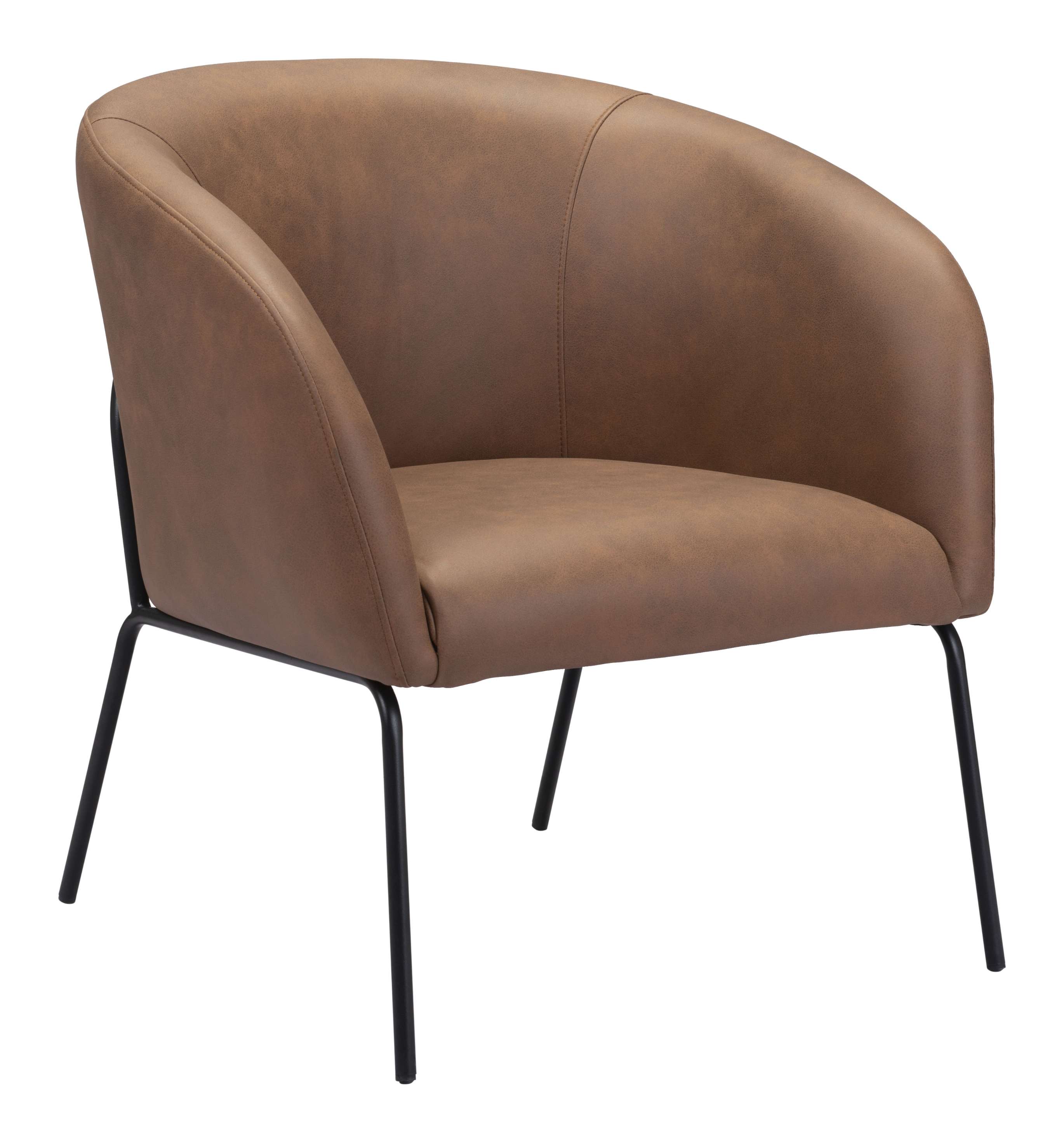 Zuo Modern Quinten Accent Chair Vintage in Brown/Gray