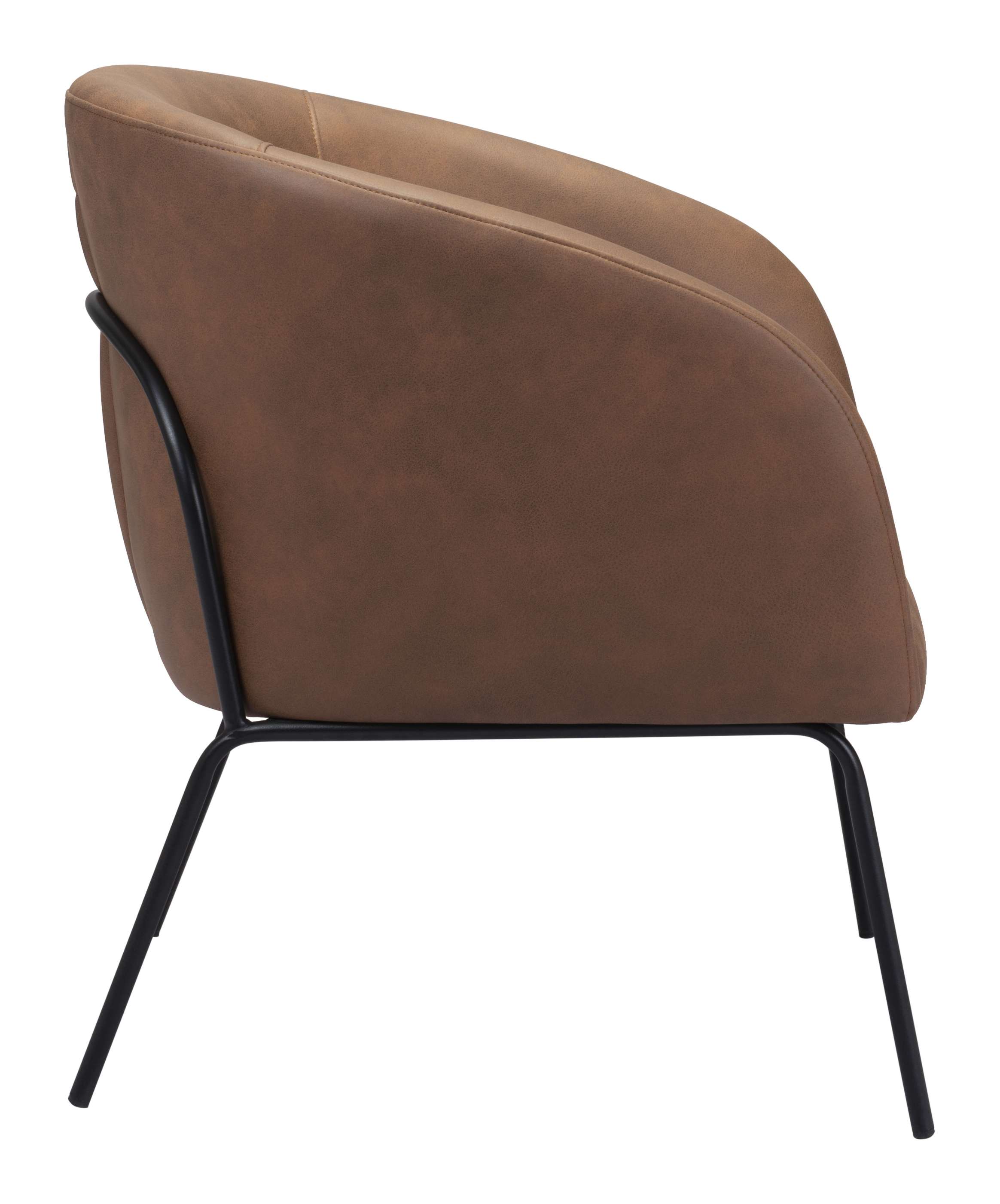 Zuo Modern Quinten Accent Chair Vintage in Brown/Gray