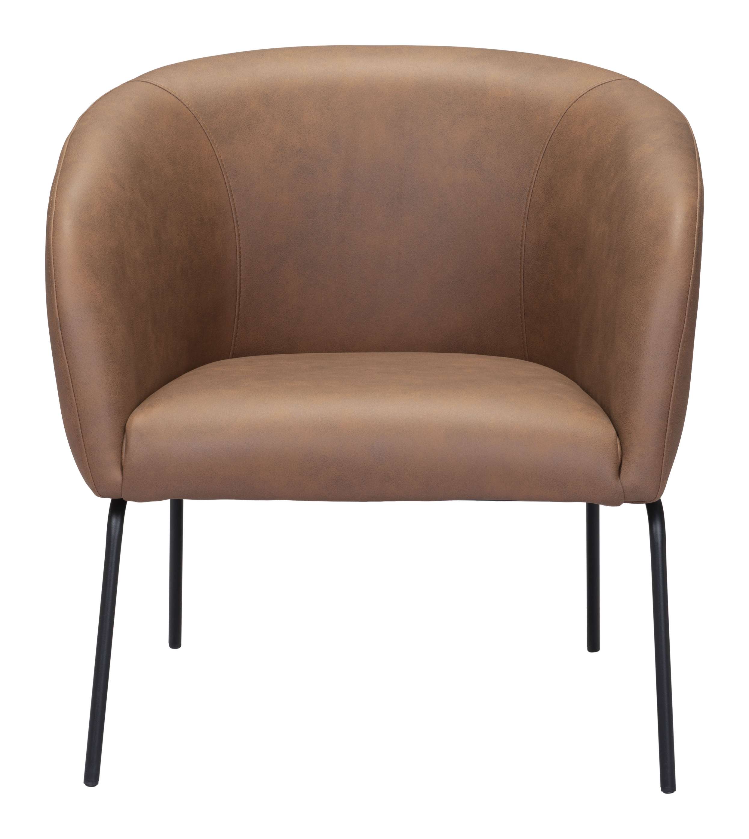 Zuo Modern Quinten Accent Chair Vintage in Brown/Gray