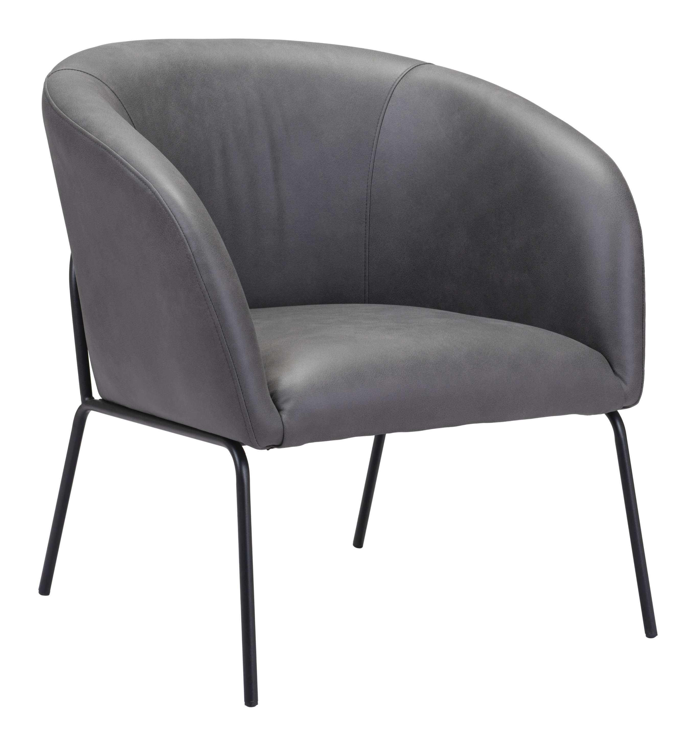 Zuo Modern Quinten Accent Chair Vintage in Brown/Gray
