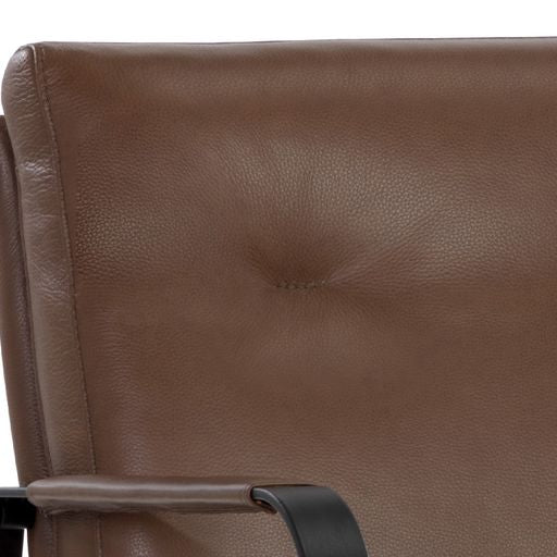 Sunpan Sterling Lounge Chair Missouri Mahogany Leather / Missouri Stone Leather