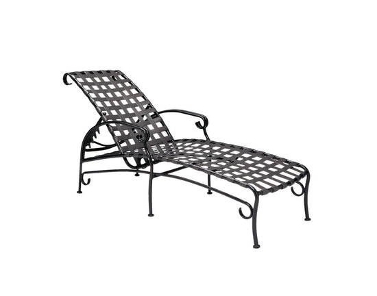 Woodard Et Cetera Ramsgate Strap Adjustable Chaise Lounge