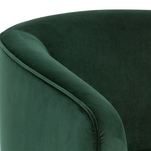 Sunpan Hazel Swivel Lounge Chair in Gold - Belfast Heather Grey / Black Sky / Blush Sky / Burgundy Sky / Deep Green Sky / Navy Blue Sky / Dark-Bronze Gold Sky