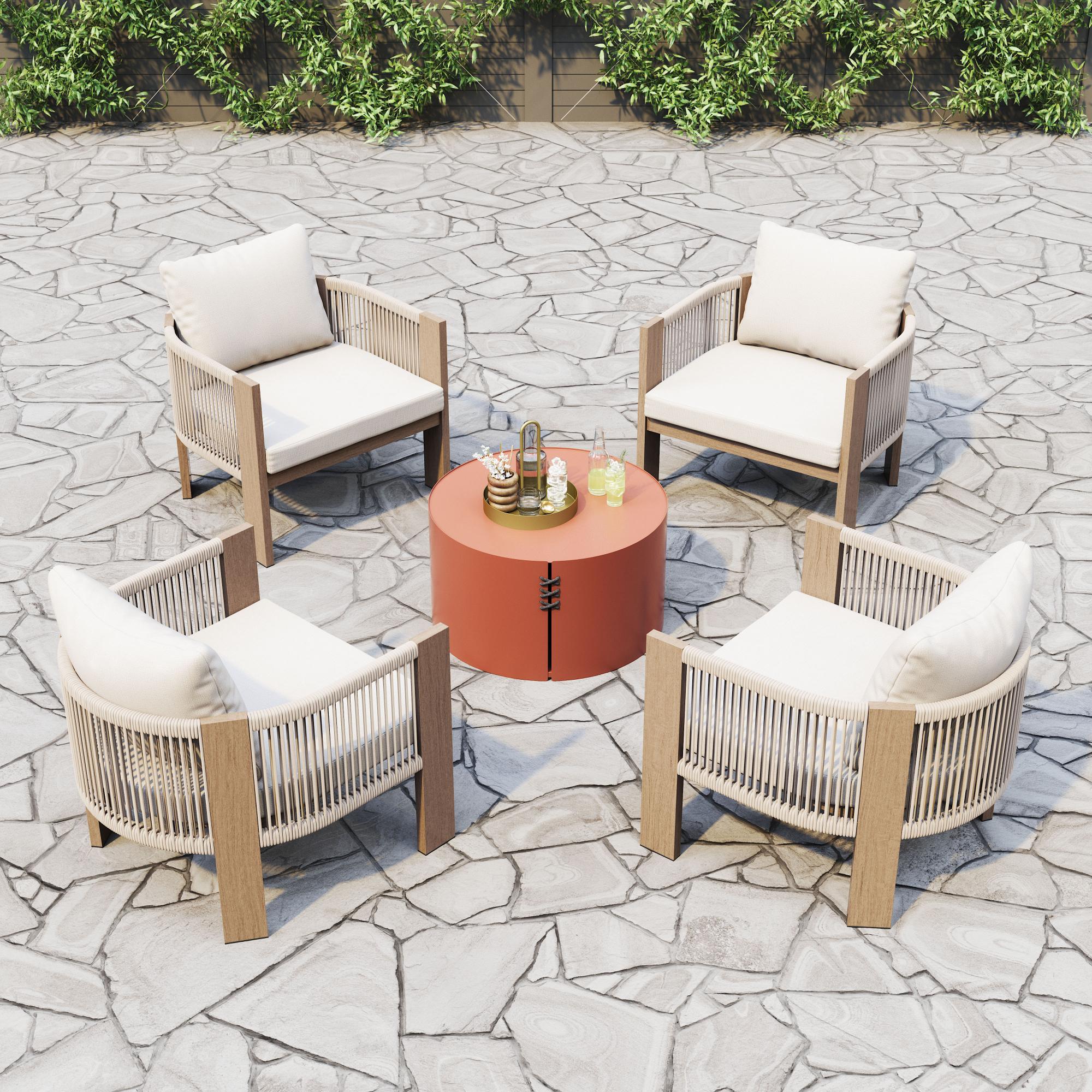 Zuo Modern Rebel Accent Chair in Beige