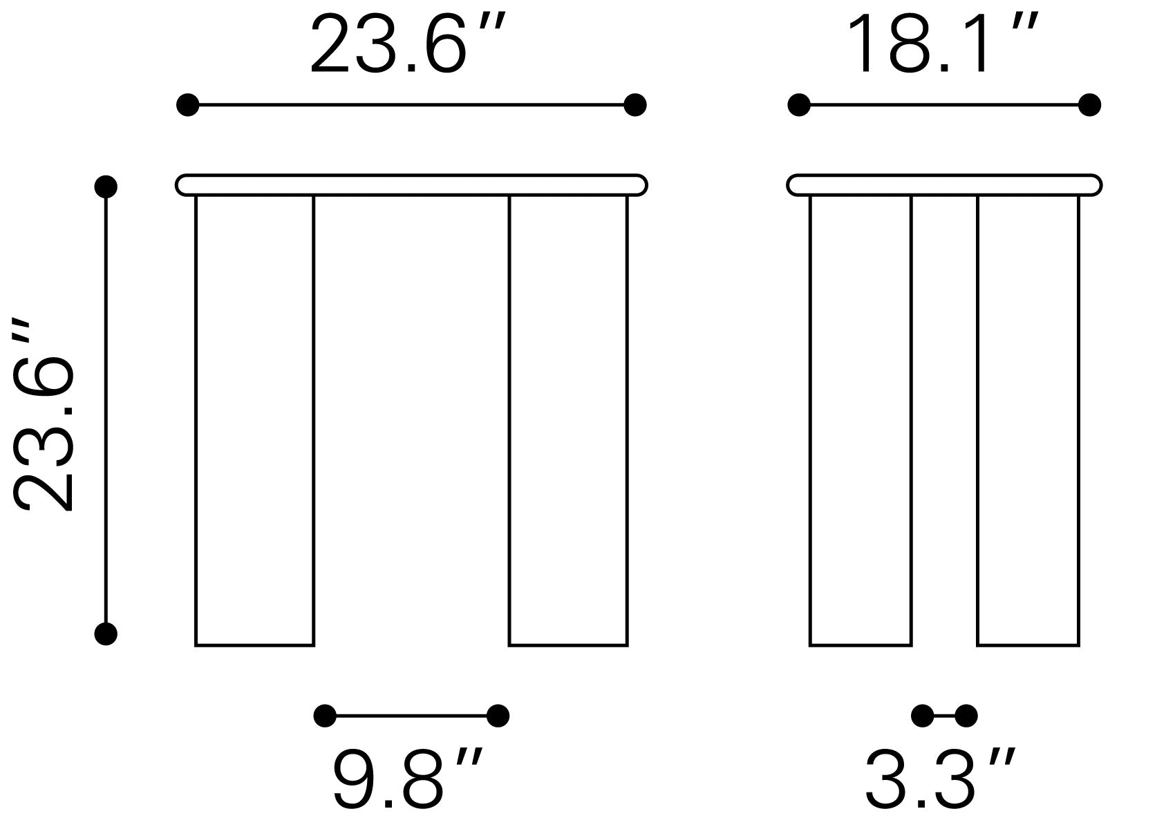 Zuo Modern Risan Side Table Natural