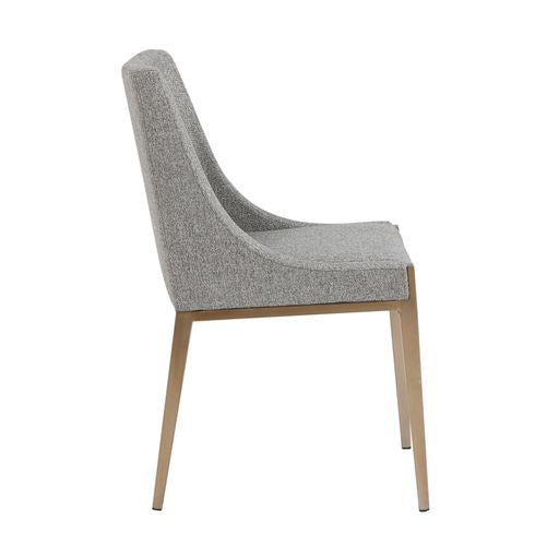 Sunpan Dionne Dining Chair in Monument Oatmeal / Monument Pebble