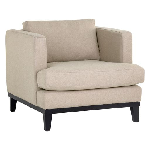 Sunpan Kaius Armchair in Limelight Oat / Limelight Silver