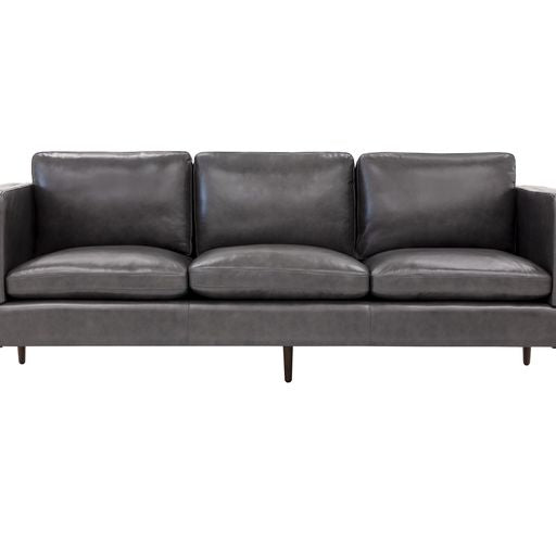 Sunpan Richmond Sofa - Brentwood Charcoal Leather