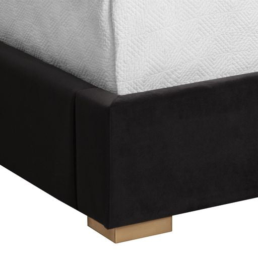 Sunpan Mabel Bed King in Abbington Charred Brown / Antonio Porcelain
