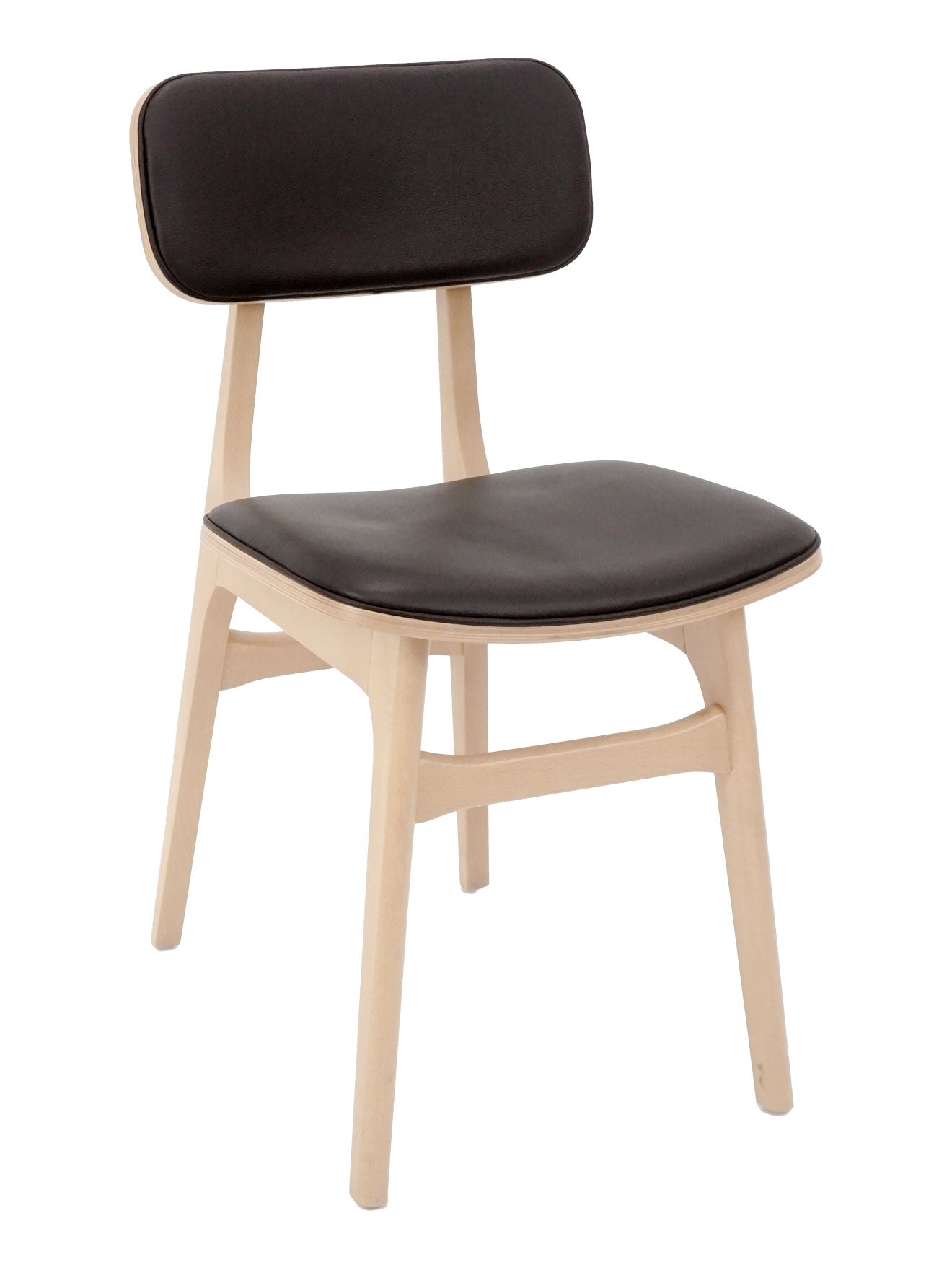 Florida Seating European Beechwood Wood Dining Chair - RV Latte Upholstered