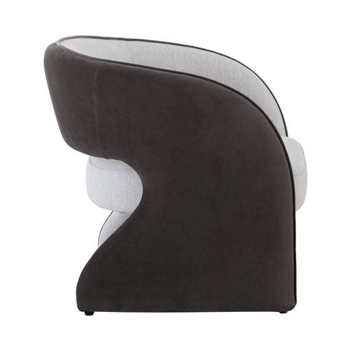Sunpan Rosalia Lounge Chair Meg Rust / Mina Light Grey-Meg Ash / Timeless Teal