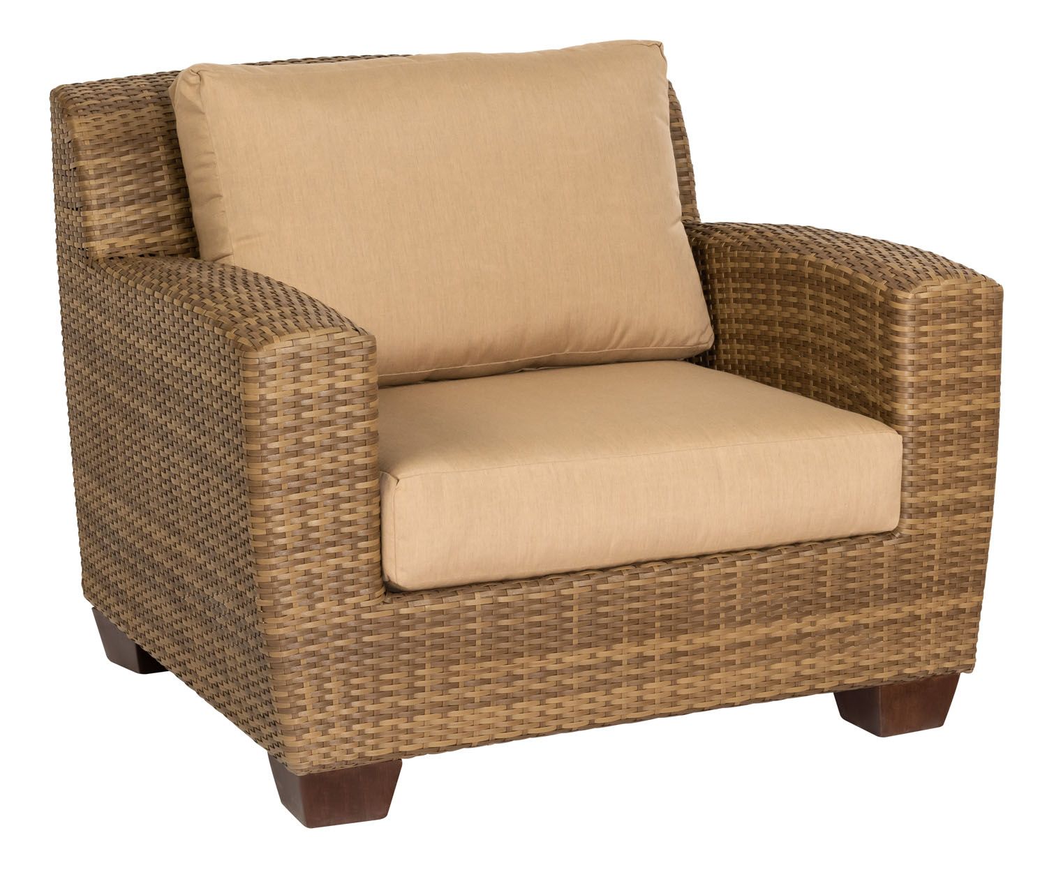 Woodard Saddleback Lounge Chair, Mocha, Beach Bum Creamsicle (Grade A), Grade A Fabric, Garden Chairs, Lounge Chairs, Saddleback, Wicker, Lounge Chairs, Rectangular, Outdoor