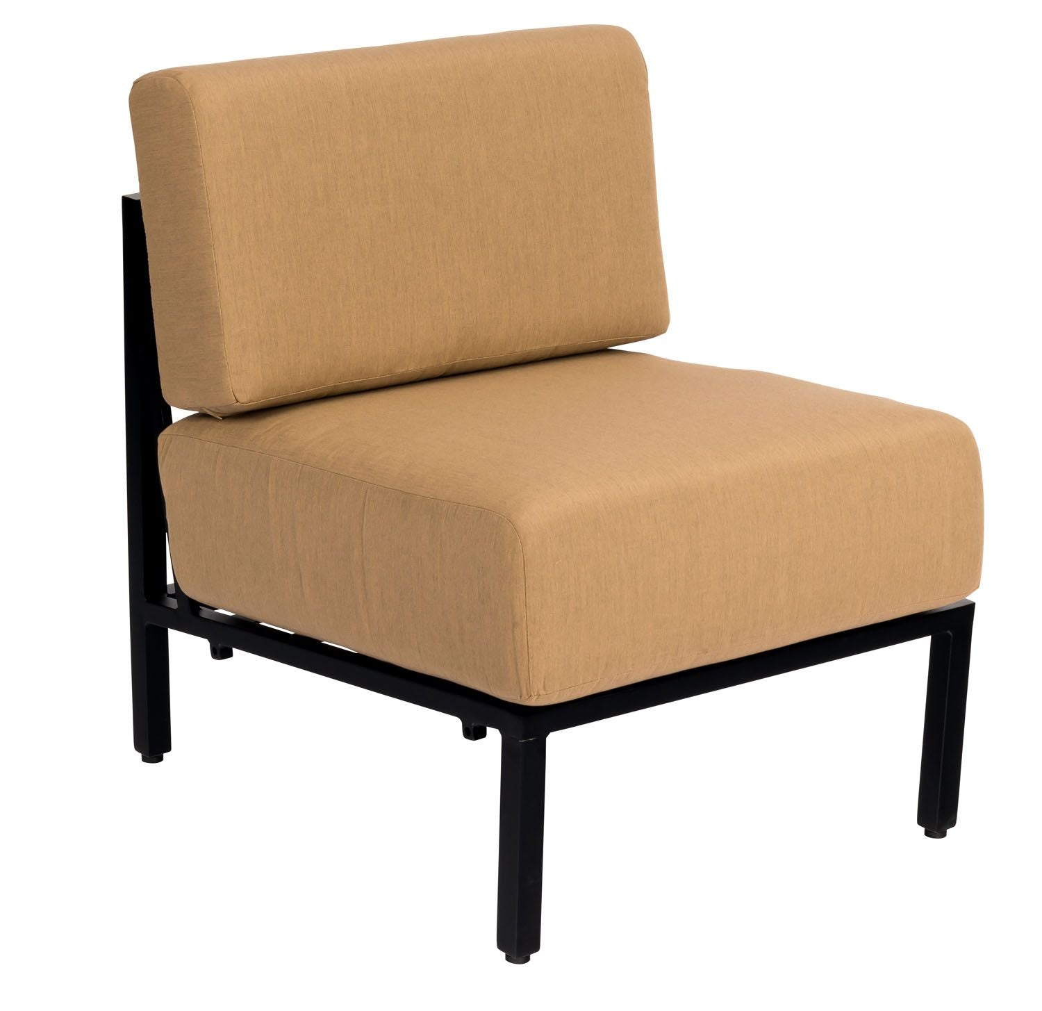 Woodard Salona Armless Sectional Unit, Aged Teak, Beach Bum Creamsicle (Grade A), Grade A Fabric, Garden Chairs, Sectional, Salona, Aluminum, Sectionals, Rectangular, Outdoor