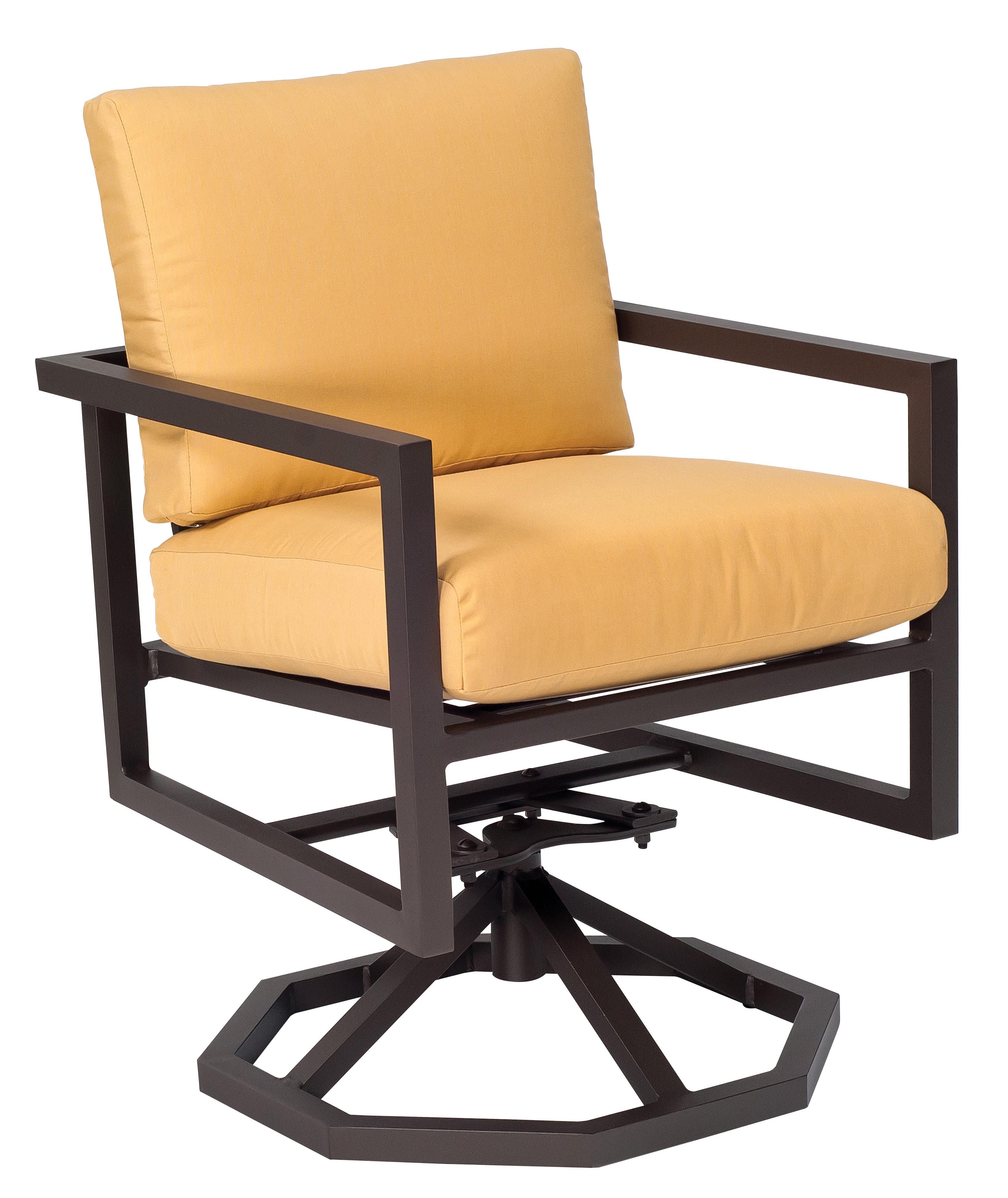 Woodard Salona Swivel Rocking Dining Armchair, Aged Teak, Beach Bum Creamsicle (Grade A), Grade A Fabric, Garden Chairs, Rockers, Salona, Aluminum, Rockers, Rectangular, Outdoor