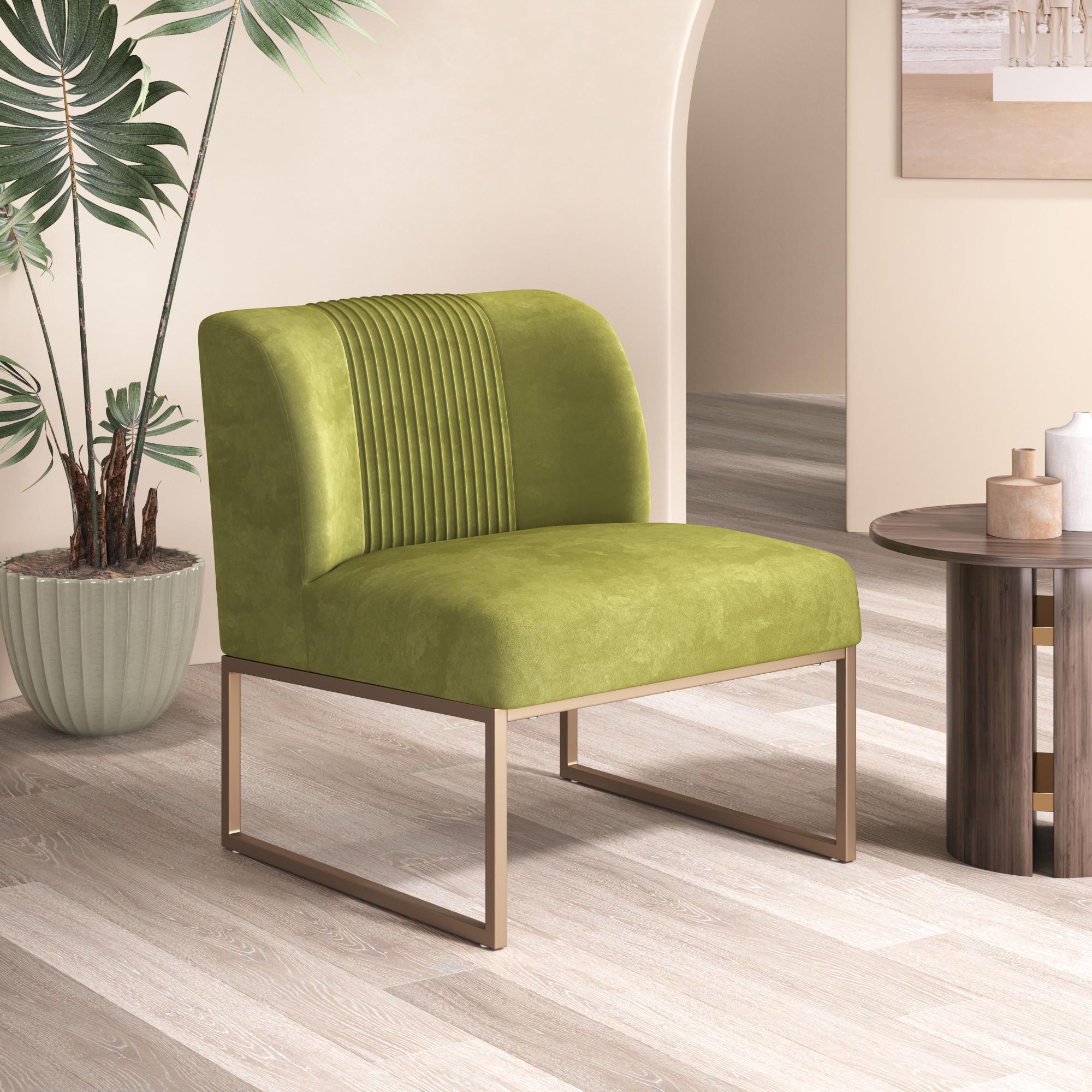 Zuo Modern Sante Fe Accent Chair in Brown/Olive Green