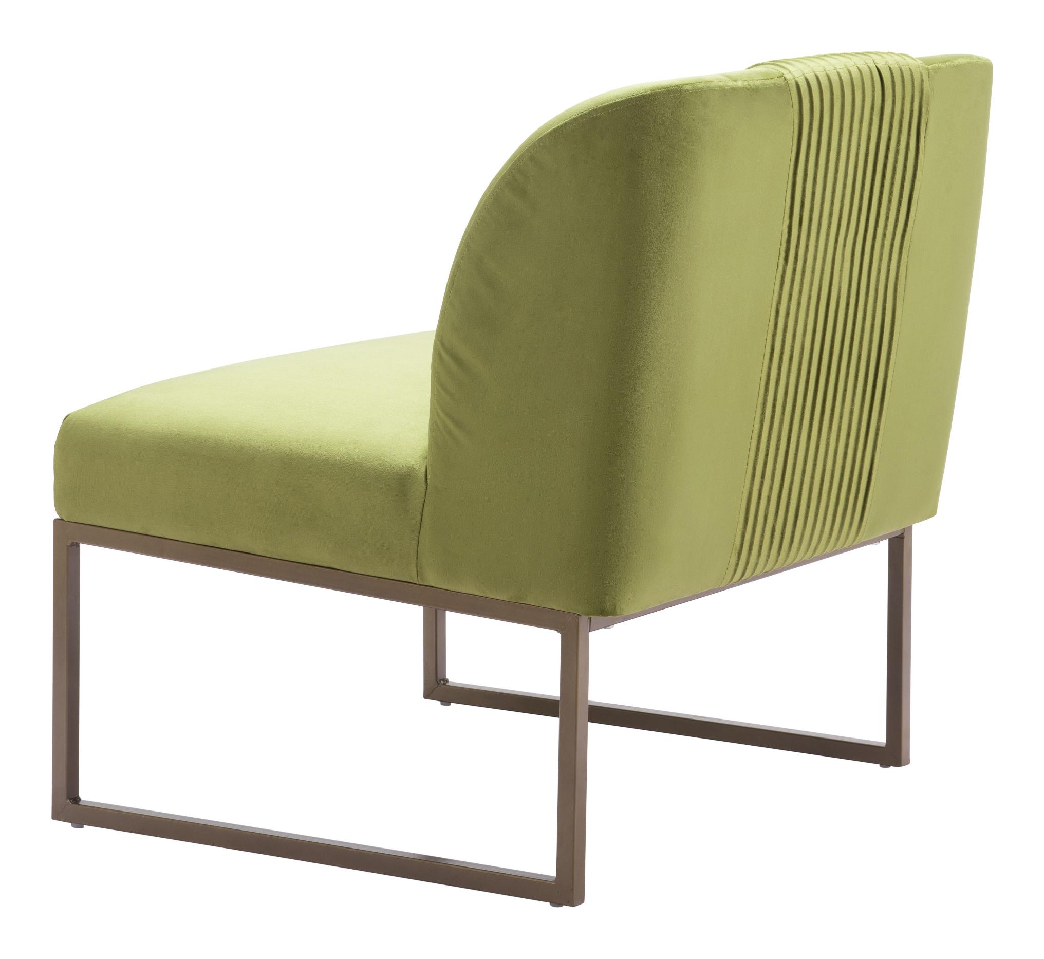 Zuo Modern Sante Fe Accent Chair in Brown/Olive Green