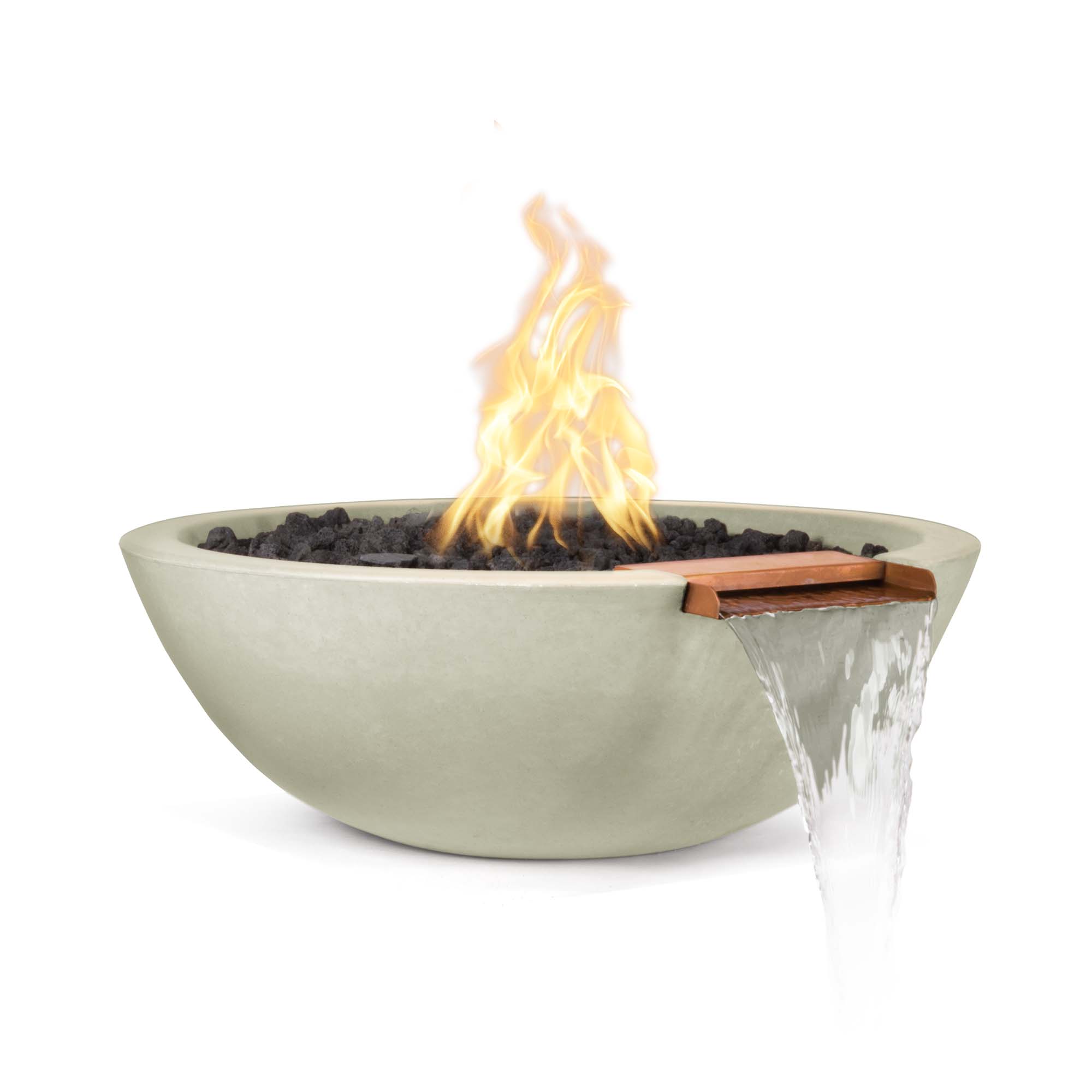 The Outdoor Plus Sedona GFRC Fire & Water Bowl, Liquid Propane, 27", Java, Sedona, GFRC, Outdoor