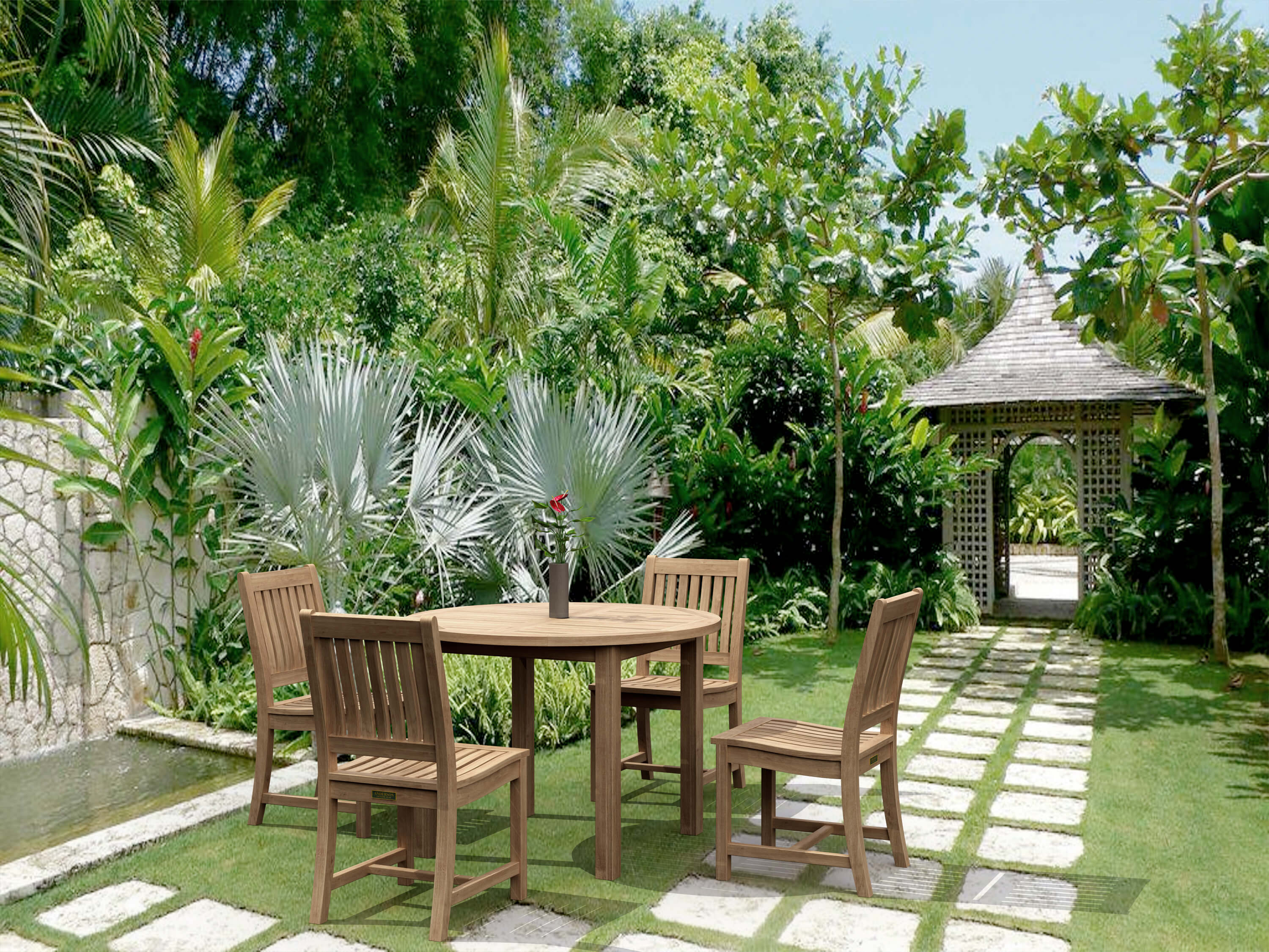 Anderson Teak Sommerset 5-pc Dining Table Set