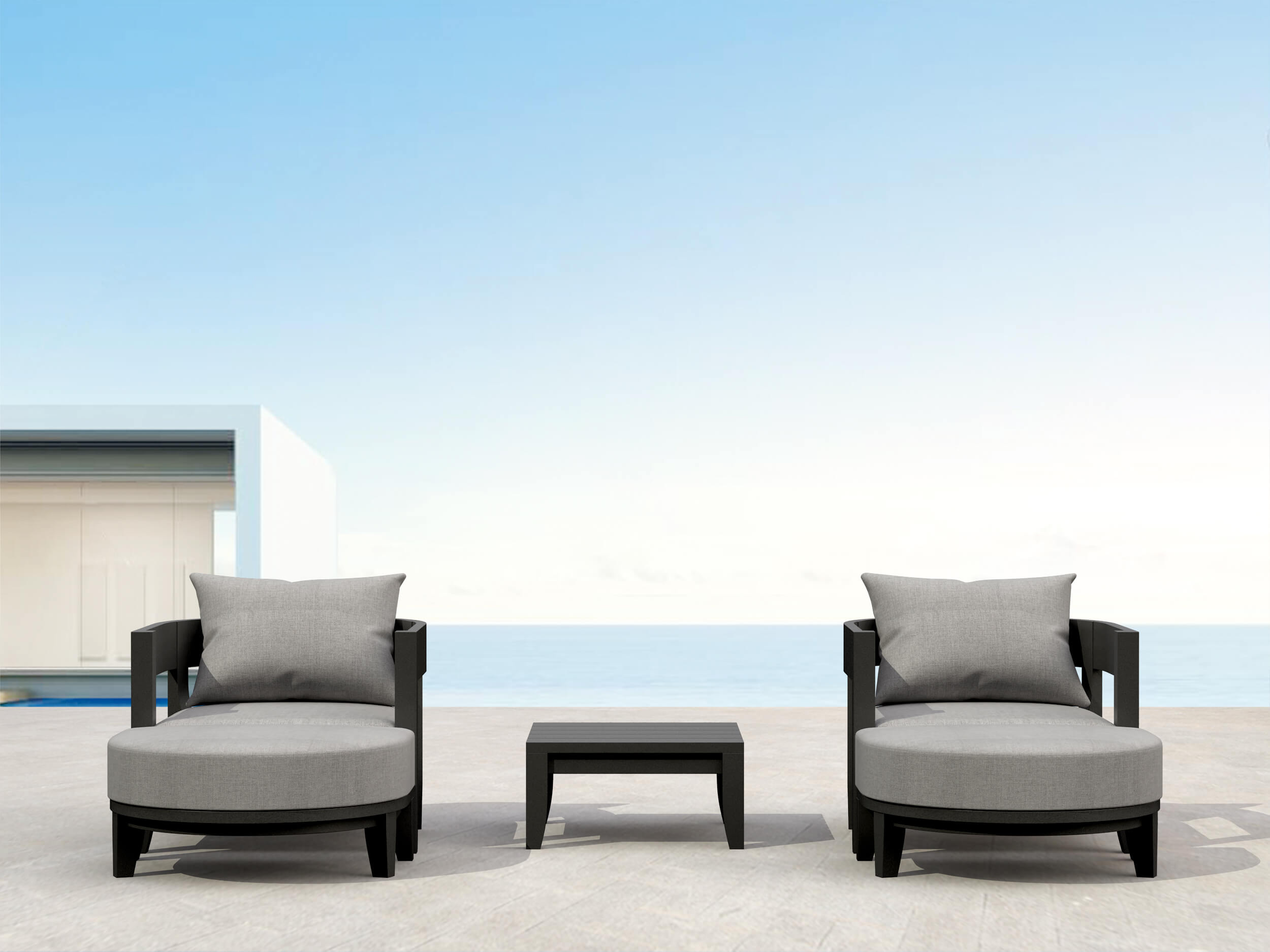 Anderson Teak SET-172 5-pc Coronado Aluminum Deep Seating Set