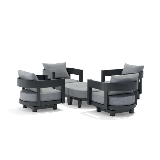 Anderson Teak SET-174 6-pc Coronado Aluminum Deep Seating Set