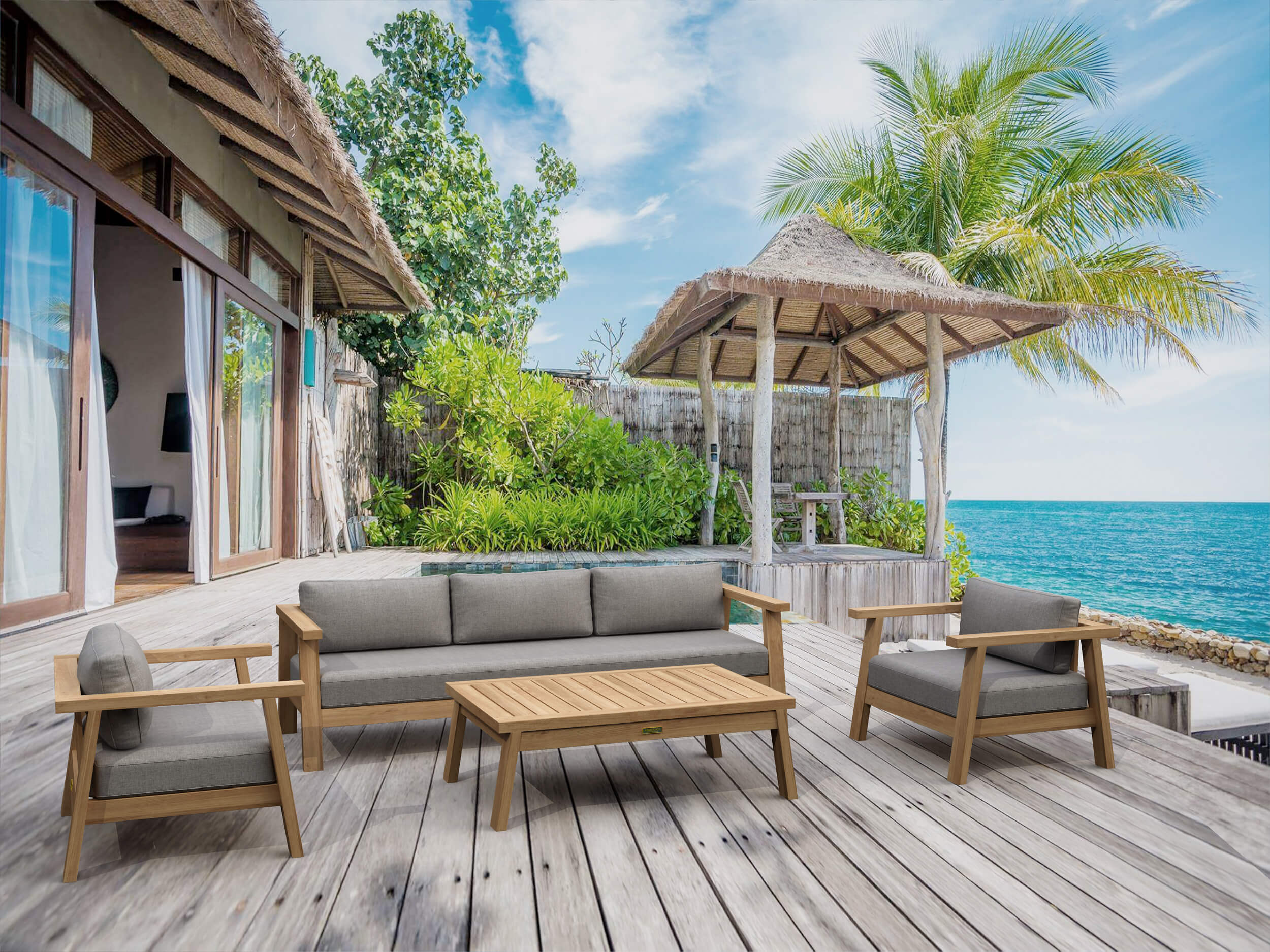 Anderson Teak 4-pc Palermo Deep Seating - SET-321