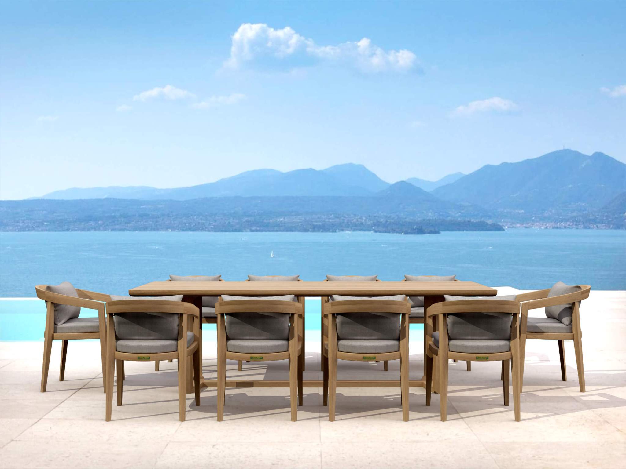 Anderson Teak 11-pc Toscana Dining Table Set