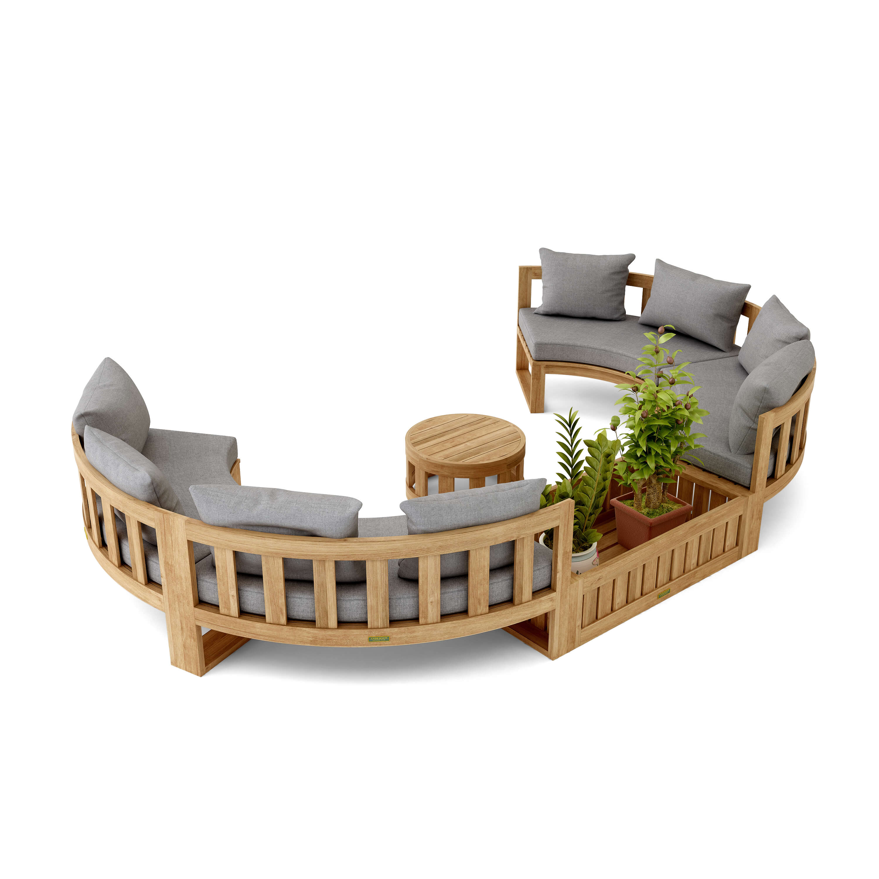 Anderson Teak Circular Modular Deep Seating Set - SET-809