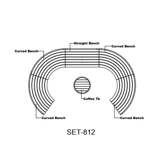 Anderson Teak Circular Modular Deep Seating Set - SET-812