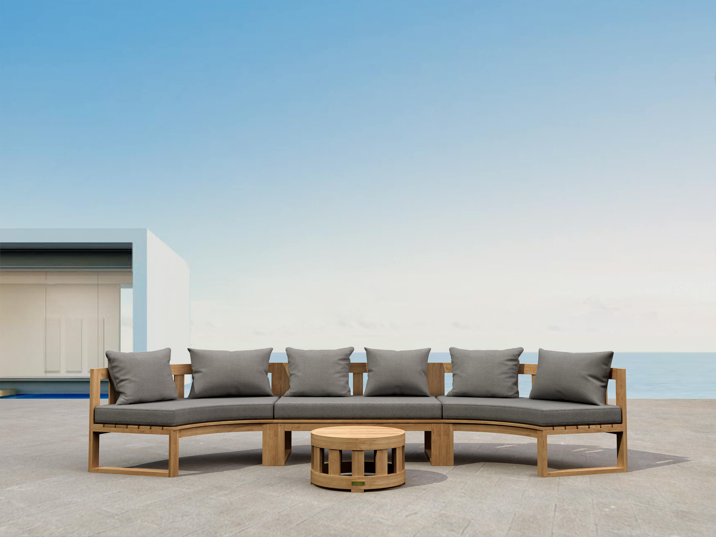 Anderson Teak Circular Modular Deep Seating Set - SET-814