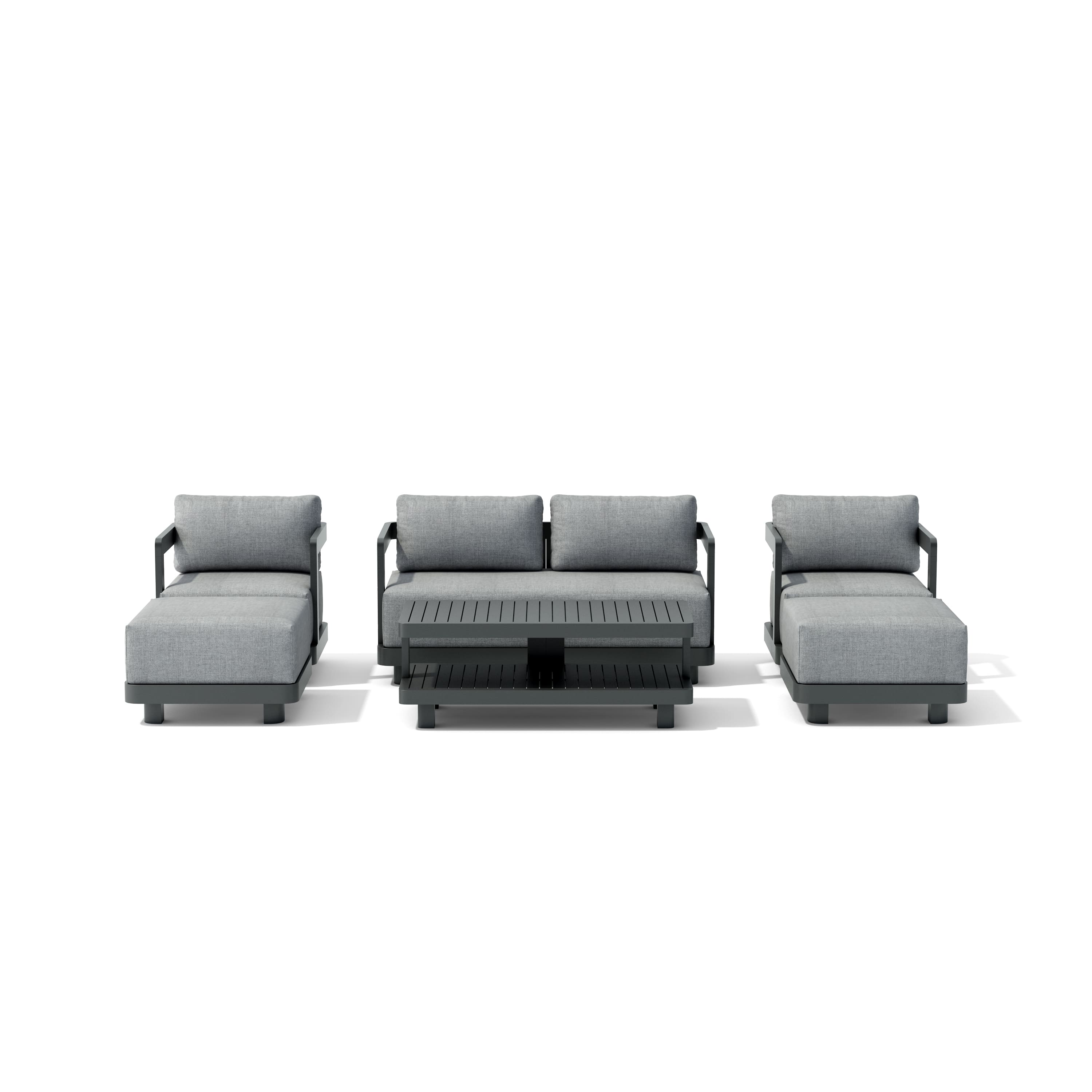 Anderson Teak SET-902-AL 6-pc Granada Aluminum Deep Seating