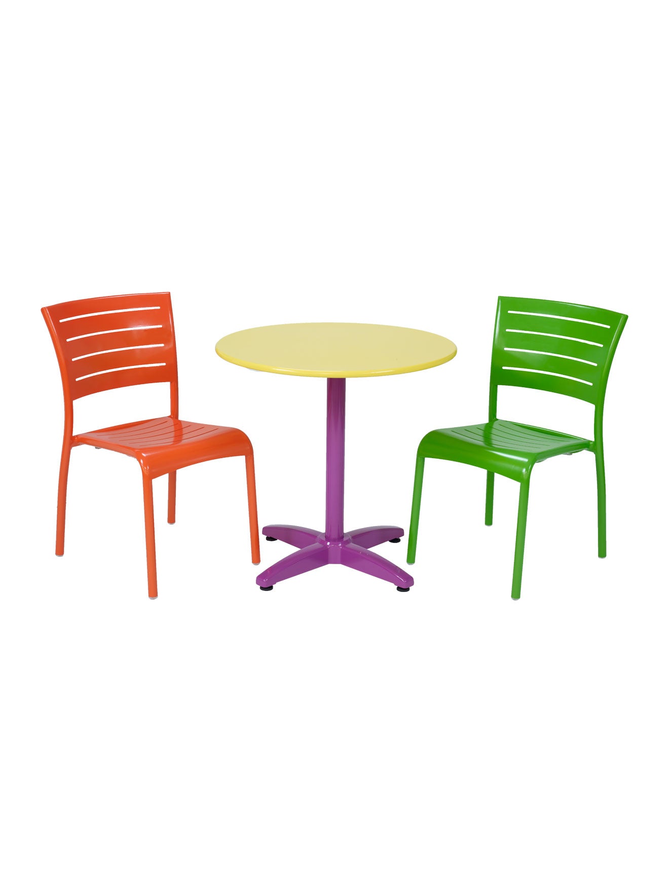 Florida Seating Aluminum Side Chair with Groove Cut Out - AL-5000S