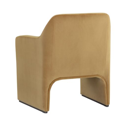 Sunpan Doreen Lounge Chair in Lux Brass - Diamond Mummy / Rubino White / Lux Moon Dust - Diamond Ocher