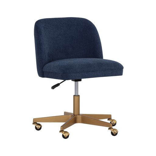 Sunpan Kenna Office Chair in Belfast Navy / Belfast Oatmeal